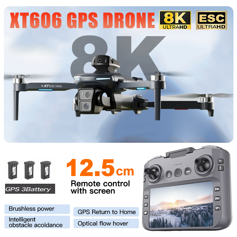 Drone Surveying - Dron XT606 MAX 3 con Batería,